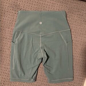 LULULEMON Align High-Rise Short with Pockets 6" in Sage Green / Teal Size 6